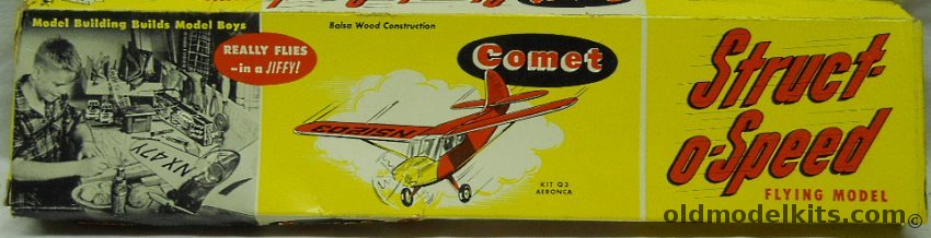 Comet Aeronca K Struct-O-Speed - 15 inch Wingspan Flying Aircraft, Q3-29 plastic model kit